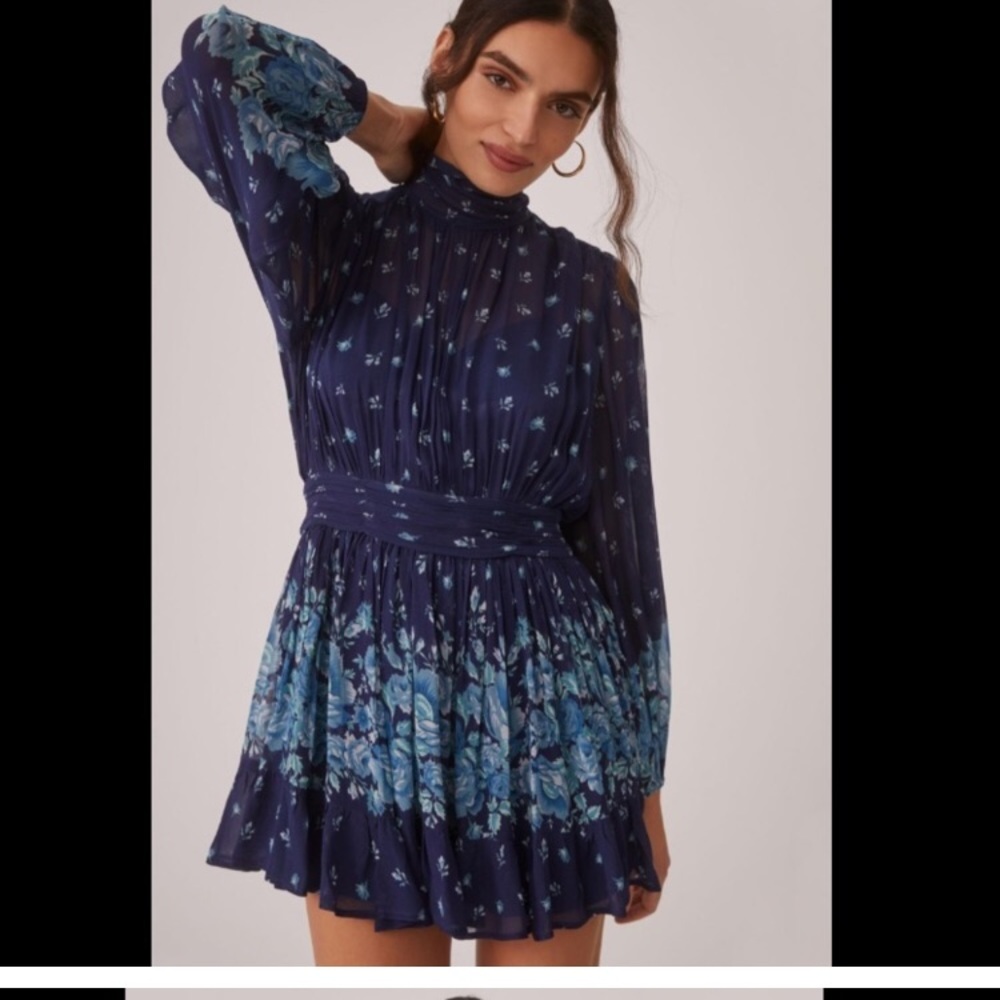 BNWT Anthropologie Let Me Be XS Dress, Navy floral. ***Discounted Shipping!